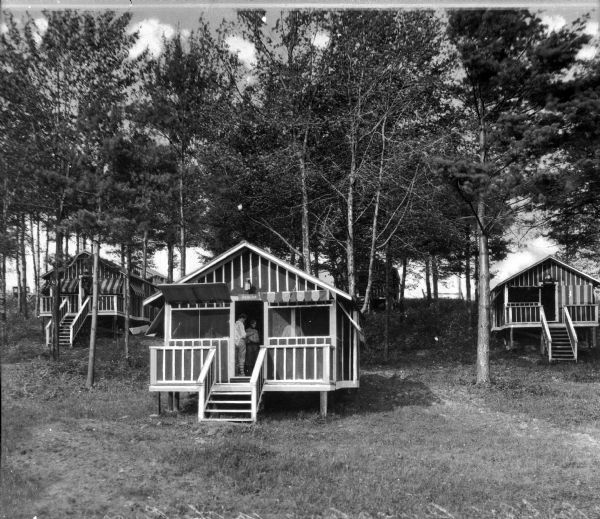 Small Summer Cottages in the Woods | Photograph | Wisconsin Historical ...