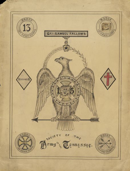 Hand-drawn emblem for the Society of the Army of the Tennessee.