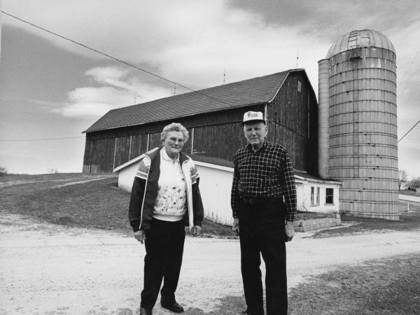 Milton and Adeline Retzlaff live a mile west of Theresa at W1346 Hwy 28 (Section 9). The Retzlaff's, who will be married 60 years in August, last milked cows in 1969.