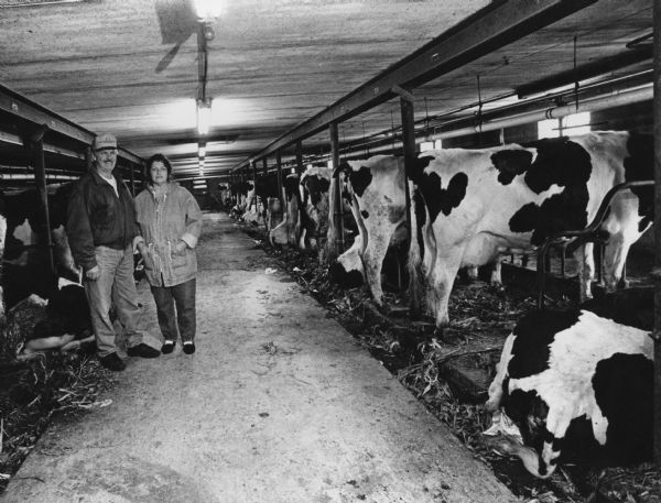 The Hilgendorfs farm 300 acres with 55 milking cows and 45 heifers and calves. On this day they produced a little over 3,000 lbs. of milk.