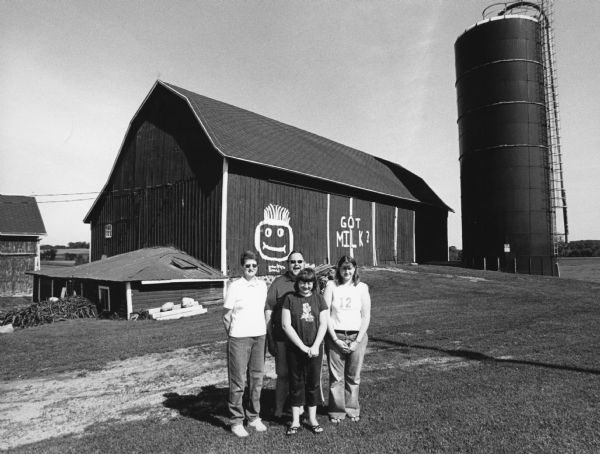 Larry and Debbie Zimmel and daughters, Andrea (17) and Ashley (12), live at N7741 Hwy AY (Section 30). The barn is owned by Debbie's father, Art Steinbach.