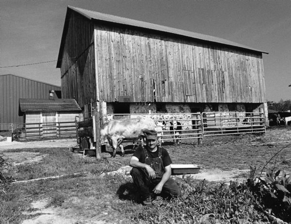 When this photo was taken of Marvin Giese, at W1494 CTH TW, his wife, Kathleen, was working at Excel Tooling in Iron Ridge. Marvin's parents, Adolph and Evelyn Giese, quit milking in 1973, and beef animals have been raised since.