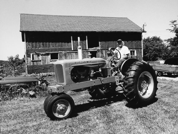 Randy Kemp shows off this fine, old WD 1951 Allis-Chalmers tractor.