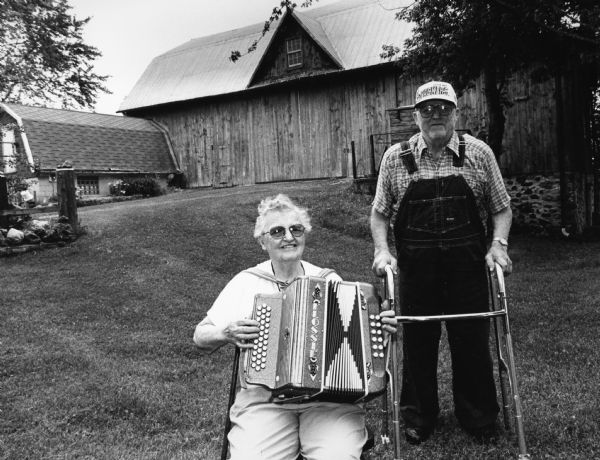 Harold and Florence Wiedmeyer live at N7821 West Bend Rd (Section 25).  Florence has played the accordion all her life. Even as a very young girl she played at some of the local bars.