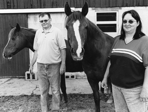 Mike and Cindy Wollner have two beautiful, gentle Arabian horses as pets. Their names are Gayezette and Amira.