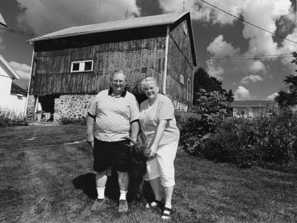 This farm has been in the Weigand family since 1864. This barn was built in 1857. The cows were last milked on the property in 1994.  The goat is called Hershey.