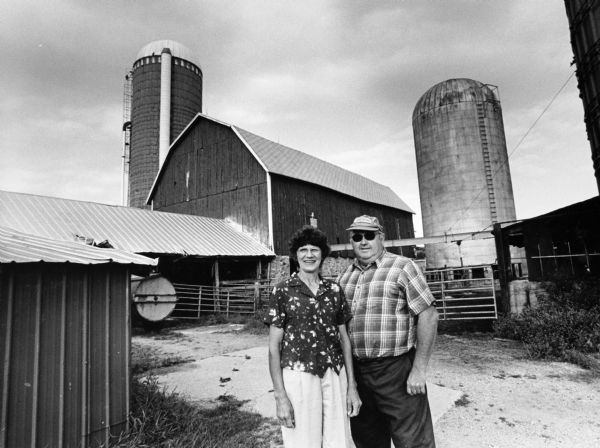 Richard and Dorothy Fink farm at N9650 Sunnyview Rd (Section 6). The barn was built in 1905. Richard has lived here all his life, since being born in 1944.