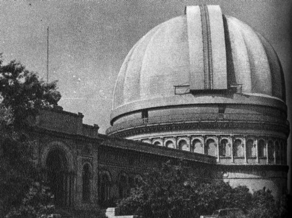 A view of Yerkes Observatory at Williams Bay, Lake Geneva. It was the "largest refracting telescope in the world," according to "Wisconsin: A Guide To The Badger State."