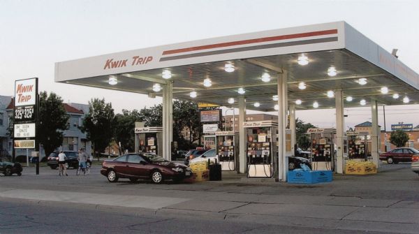 Exterior of Kwik Trip gas station on Cass Street.