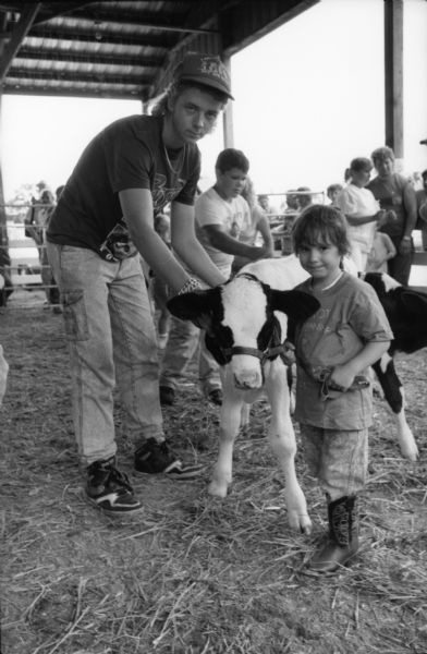 Bucky the Calf makes an appearance at the Adams County Fair.