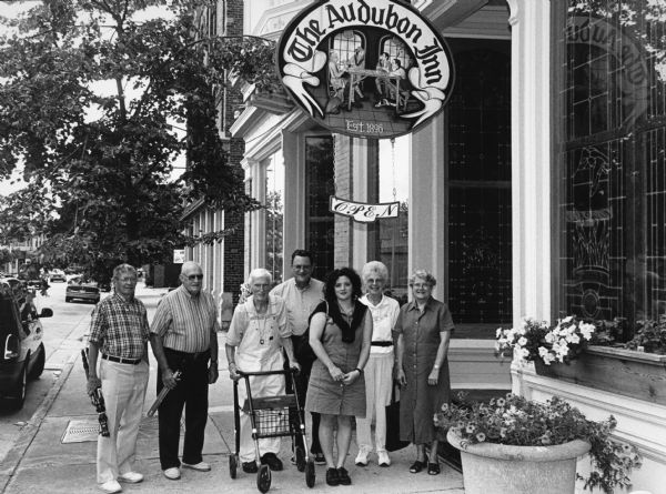 "When we dine at Audubon Inn in Mayville, we are joined by our Swiss relatives, Rolf, Ruth, and Franzi Gerber."