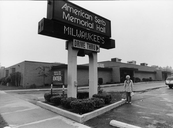 "While in Milwaukee, we visit American Serb Memorial Hall at 5101 Oklahoma Avenue. This is a very famous place for fish fries." Shirley Widmer is pictured.