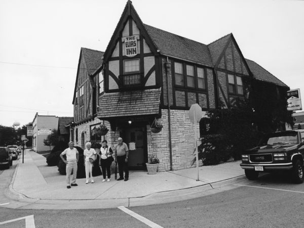 The group poses outside The Elias Inn at 200 North Second Street in Watertown.