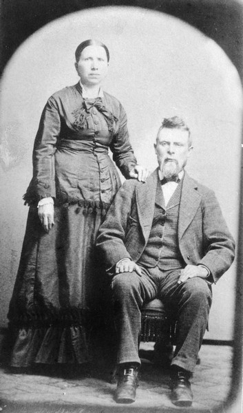 Full-length portrait of Maria and Conrad Schmitt, Sherwin Gillett's mother- and father-in-law.