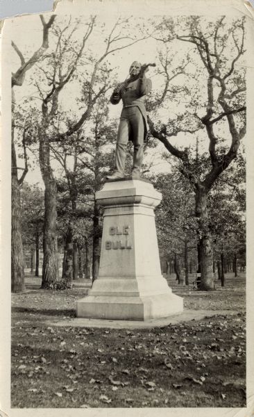 Monument of Ole Bull, a Norwegian violinist, in Loring Park.