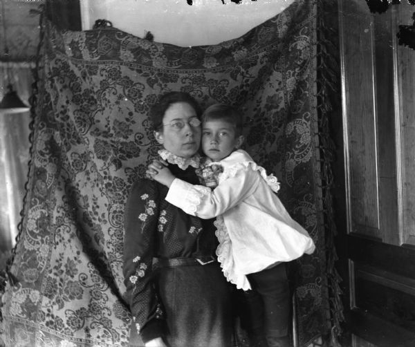 Uncropped portrait of Estella Moessner Goldenberger of Madison and her son Ben, who was later better known by his stage name, Ben Bergor.