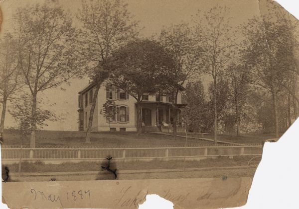 The family home of William Henry Rogers on the shore of Lake Mendota.