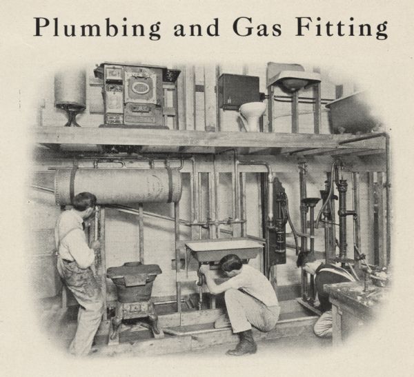 Students learn plumbing and gas fitting at the Milwaukee School of Trades.