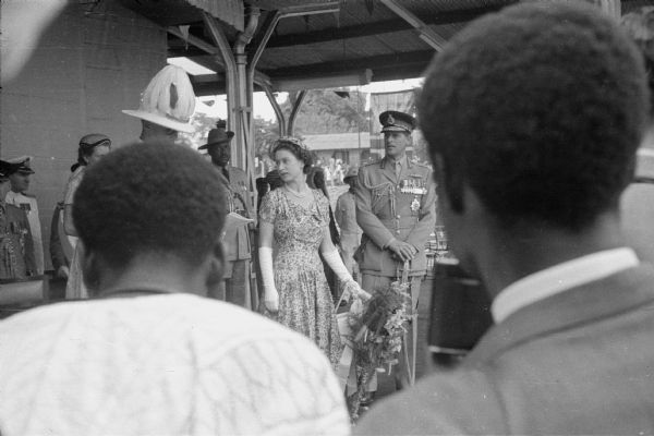 As a feature writer for the Associated Press based in London during the 1950s, Alvin Steinkopf often reported on the Royal family. This is a close-up he took of Queen Elizabeth and Prince Philip while covering their visit to Nigeria in 1956.