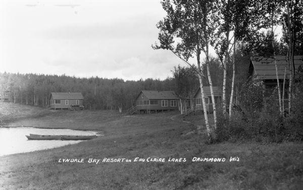 Cabins around Lyndale Bay of Upper Eau Claire Lake.