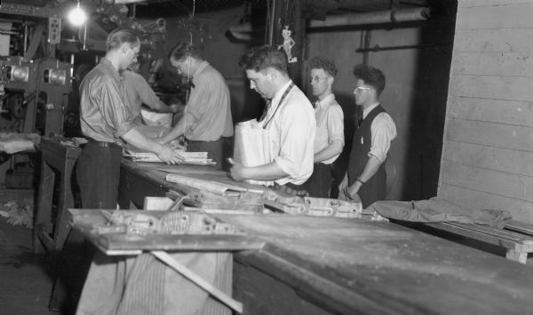 Workers at the Ashland Daily Press.