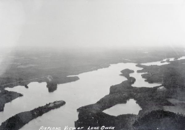 Aerial view of Lake Owen between Cable and Drummond.