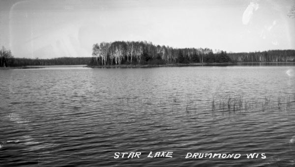 View across Star Lake towards the opposite tree-lined shoreline.