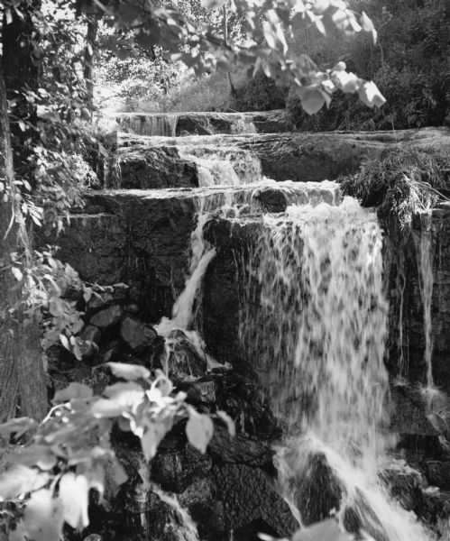 "This waterfall is located on Hocheim Road southwest of Theresa."