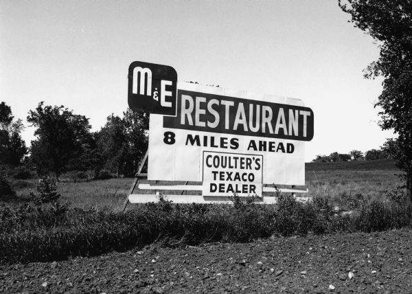 "The M & E Restaurant, now closed, located near the intersection of Highway 41 & 28, was operated by Milton & Elda Coulter."
