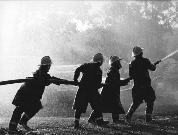 "Water fights take place at Theresa Firemen's Park."