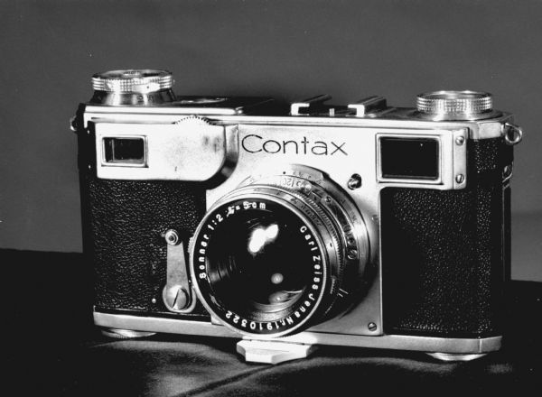 "The Contax II was manufactured from 1936-42.  It was a superb, rugged camera & was widely used by Life Magazine photographers in WWII."