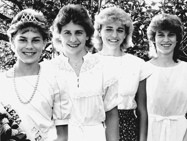 "Theresa Fire Queen contestants were, from left, Queen Brenda Bernhard, Diane Adelmeyer, Sandy Wendling, & Collette Kuehl."