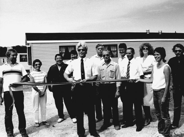 "Theresa Village President, Martin Koll, presided at the ribbon-cutting at the River View Mobile Home Park."