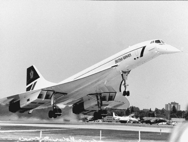 "The Concorde carries 100 passengers, all in first class, and cruises at an altitude of 55,000 to 60,000 feet at twice the speed of sound (1350mph)."