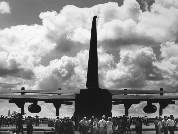 "Big bomber at the EAA Convention in Oshkosh."