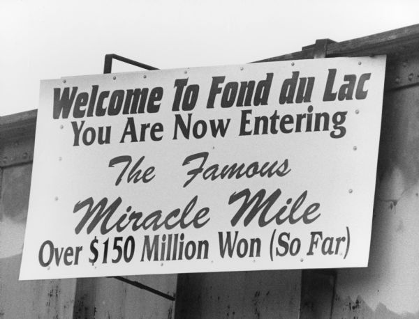 A sign regarding a $110,000,000 Jackpot.