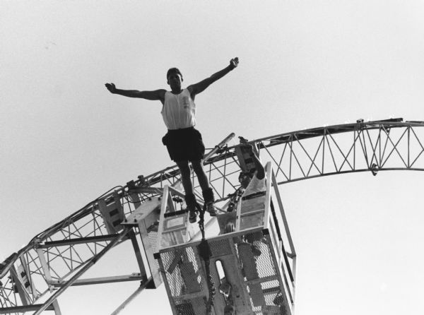 "Bungee jumpers at Wisconsin State Fair, Milwaukee."