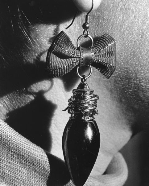 Christmas Earrings | Photograph | Wisconsin Historical Society