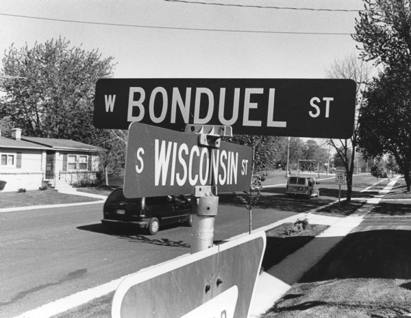 "Bonduel Street was named after Reverend Fleurimont Bonduel, a missionary from Green Bay.  Bonduel, in 1837, celebrated the first mass in Milwaukee in the home of Solomon Juneau."