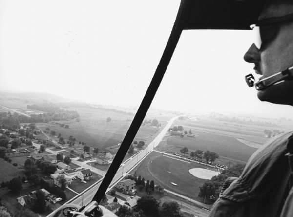 "When Pioneer Days was celebrated, visitors were given the chance to view the community from a helicopter."