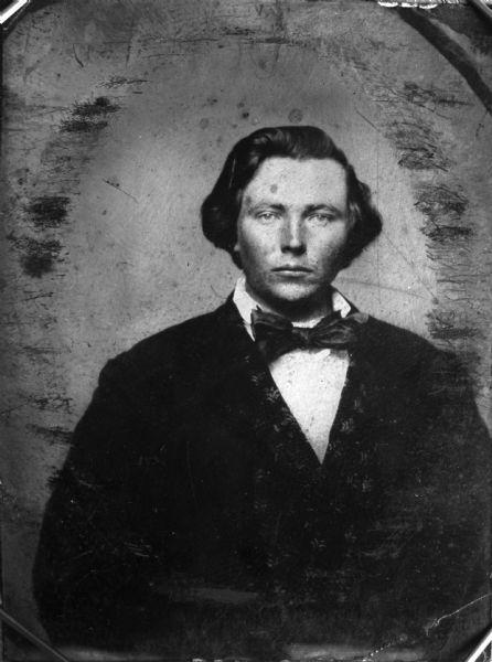 Waist-up portrait of August Krueger at age 14.