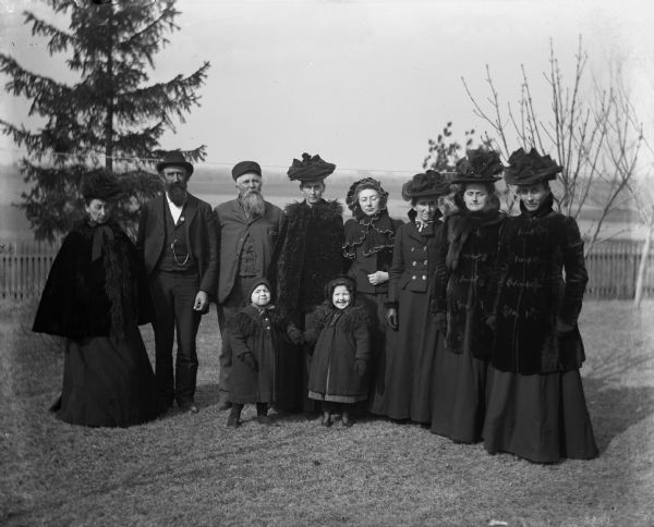 Portrait of the Goetsch and Krueger families, taken at the time of Grandfather Goetsch's funeral.
