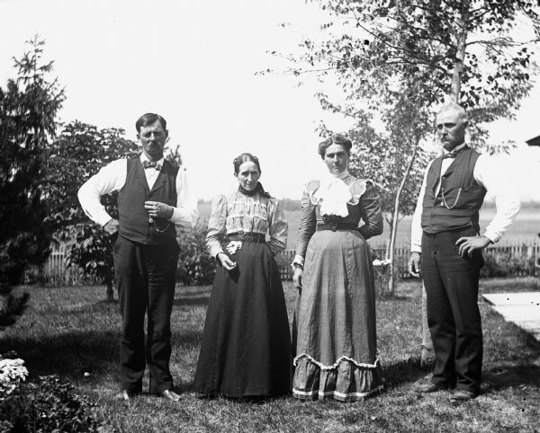 Group portrait of Mr. and Mrs. Emil Bigalk and Mr. and Mrs. William Kune.