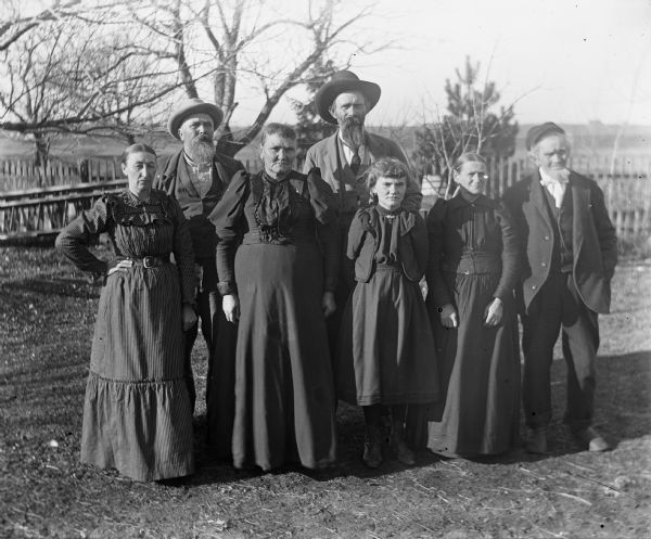Group portrait of August and Mary Krueger, the Charles Mathias family from Oklahoma, and Mr. and Mrs. Scholz.