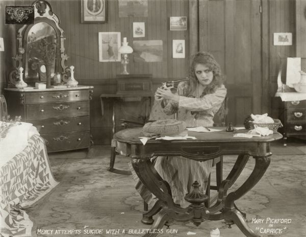 Mercy Baxter (played by Mary Pickford) is a mountain girl who has fallen in love with Jack Henderson, a wealthy boy from the city. After his father tells her that a marriage between them is socially impossible, she "attempts suicide with a bulletless gun."