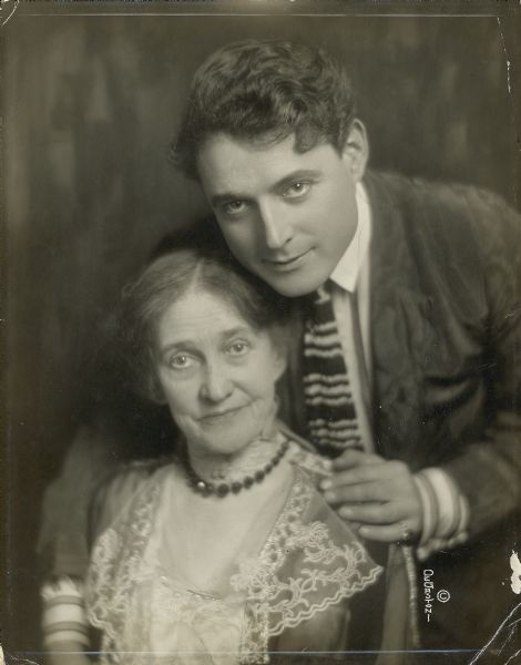 Sarah McLean Kerrigan and her son the silent film actor J. Warren Kerrigan.