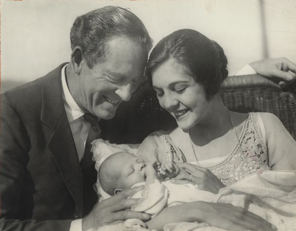 Silent film director James Kirkwood, his wife the actress Lila Lee, and their infant son James Kirkwood, Jr.