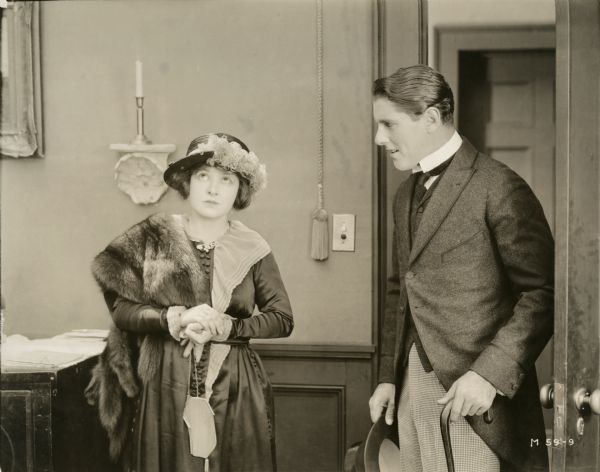Marguerite Clark and A. Edward Sutherland in a scene still from "All of a Sudden Peggy."