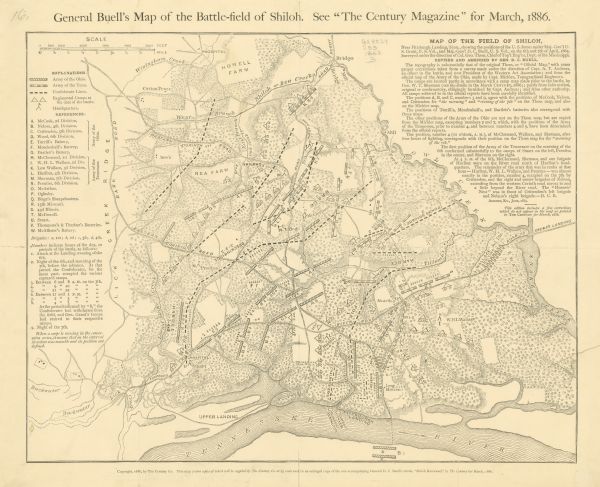 General Buell’s Map of the Battlefield of Shiloh | Map or Atlas ...