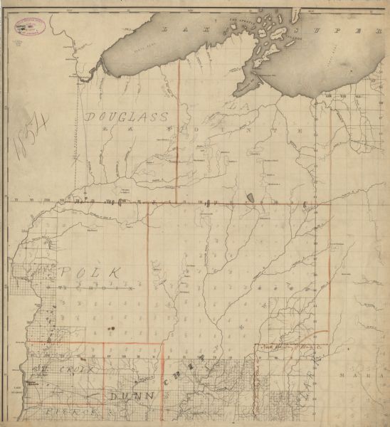 Map of Wisconsin, showing New Counties Proposed | Map or Atlas ...